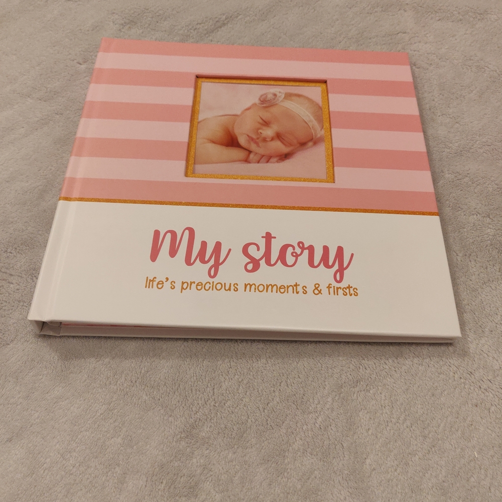 Pink and White Baby Memory Book